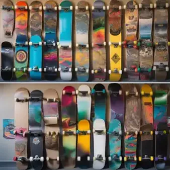 Exploring the Products at a Skateboard Shop